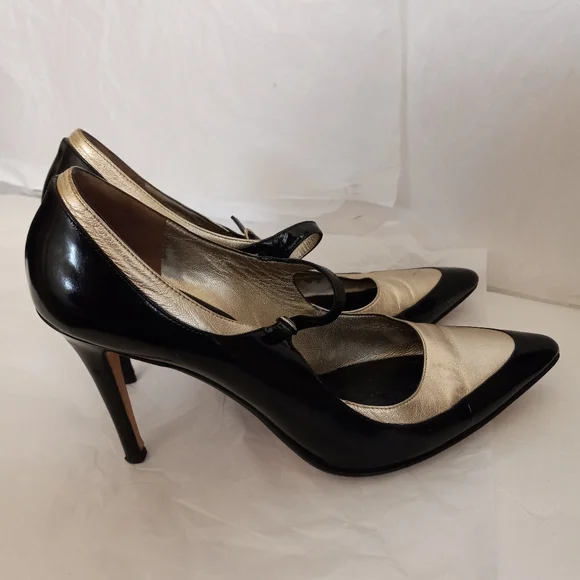 Ralph lauren purple label 2 tone patent mary jane size 10.5B